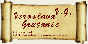 Veroslava Grujanić vizit kartica